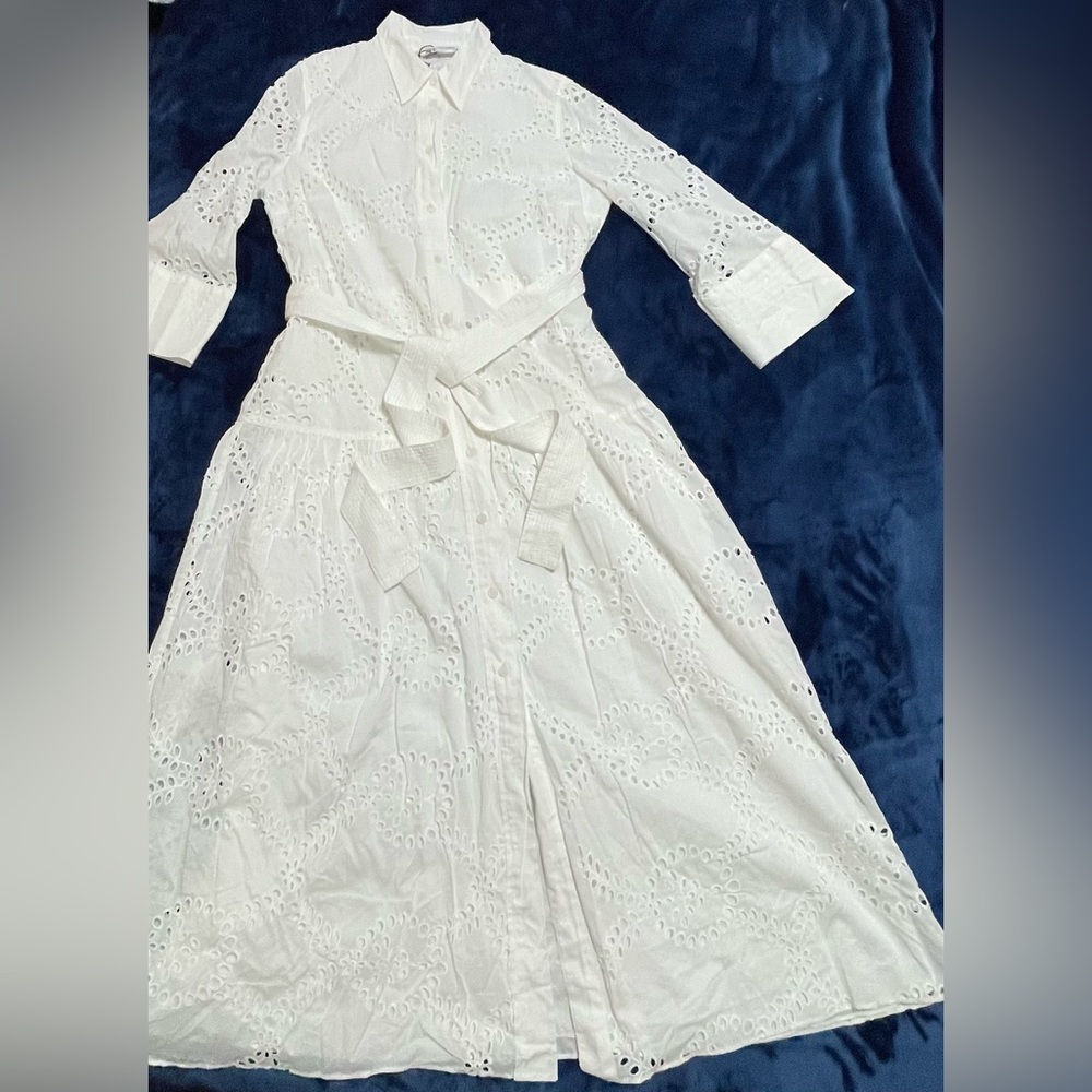 NWT Elegant White Eyelet Dress